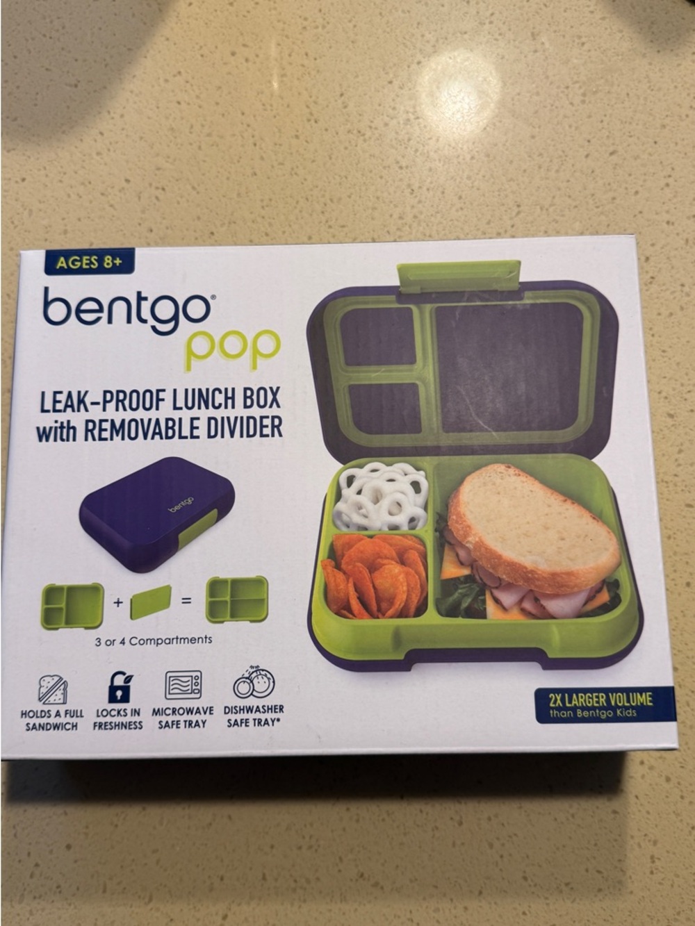 pop Leak-Proof Kids Lunch Box - Lime Green